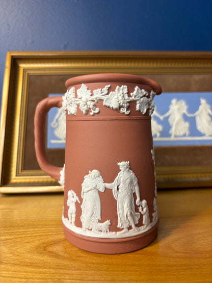 Wedgwood Jasperware terracotta small pitcher!