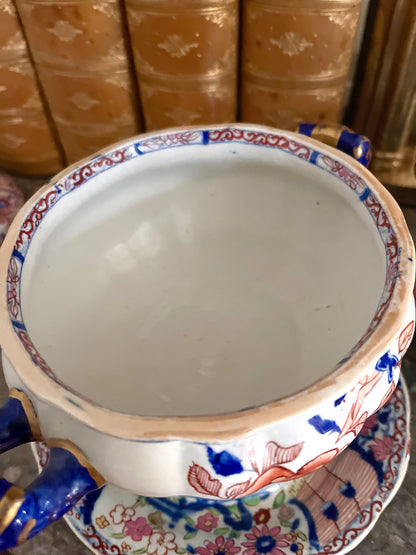 Collectors Dream - Circa 1813-1830 Mason’s Ironstone Sauce Tureen With Original Underplate - 2 Available