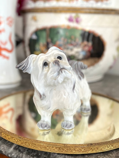 Dahl Jensen Copenhagen Porcelain Companion Dog Figurine – Model 1004, Denmark c. 1940s–50s