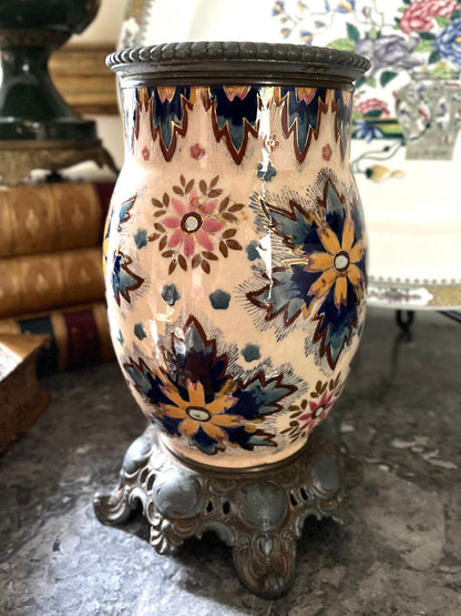 Live 06/15 Beautiful Antique French Lamp Base/Flower Frog