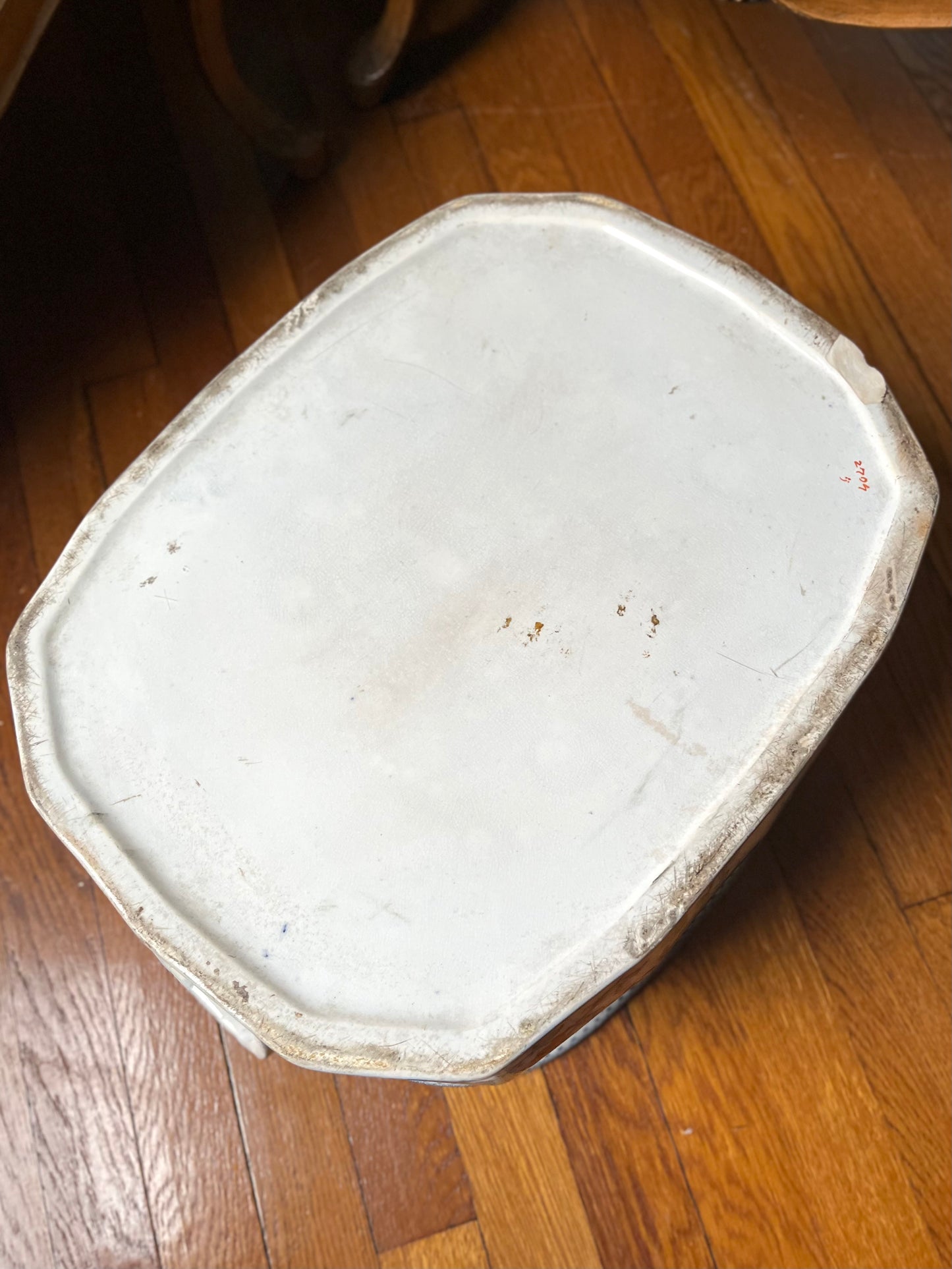 Exceptional Antique 1860-1890 Ashworth Bros. England Large Indian Tree Transferware Planter / Cachepot / Footbath