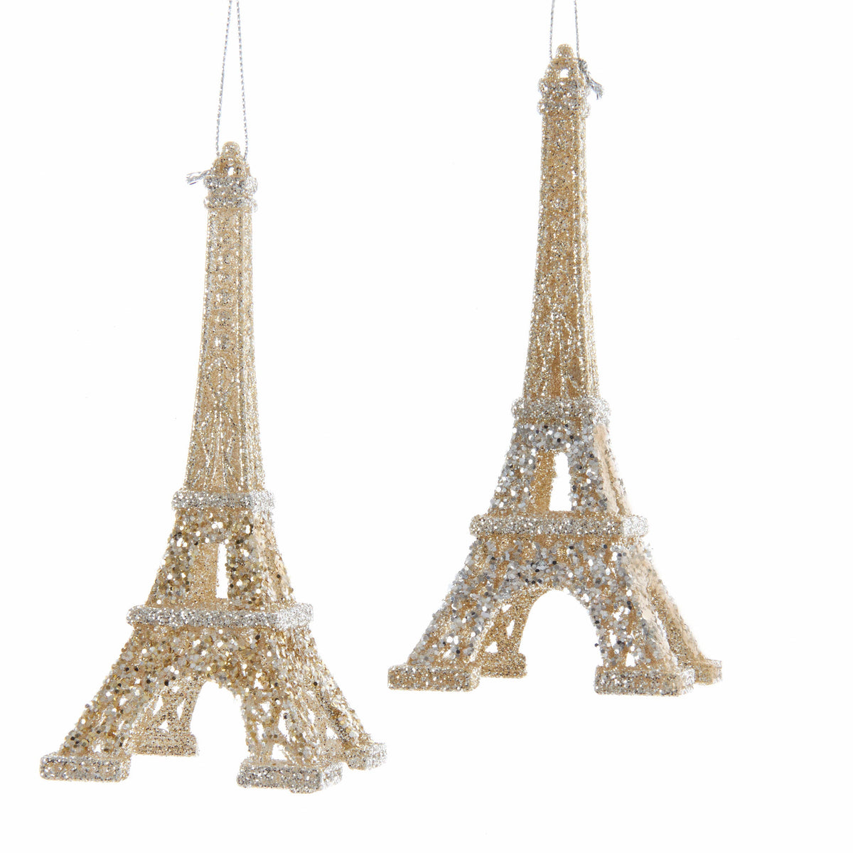Kurt S. Adler – Silver Eiffel Tower Ornament, 6" LONG