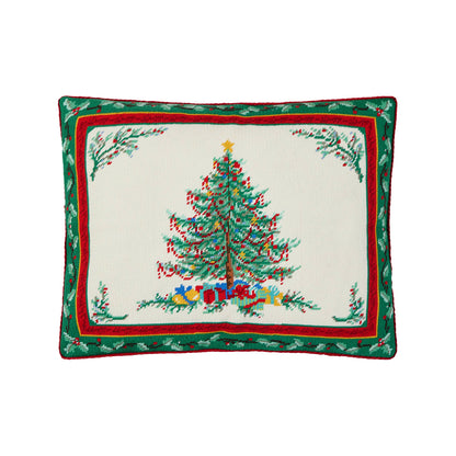 Classic Christmas Embroidered Pillow - Sally Eckman Roberts