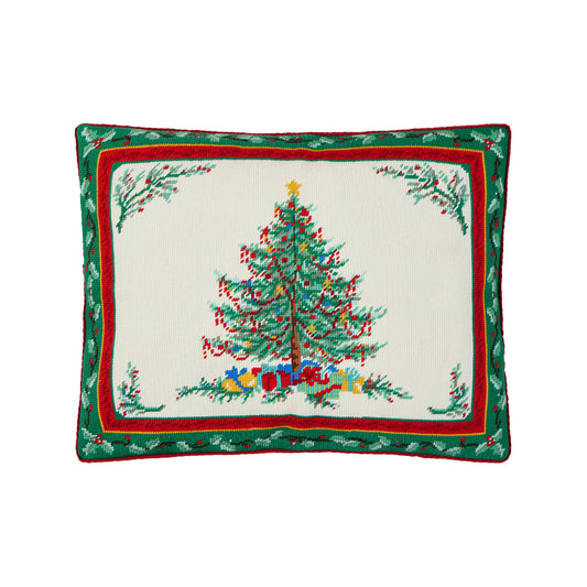 Classic Christmas Embroidered Pillow - Sally Eckman Roberts