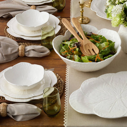 White Cabbage Ceramic Charger Plate | 13”D