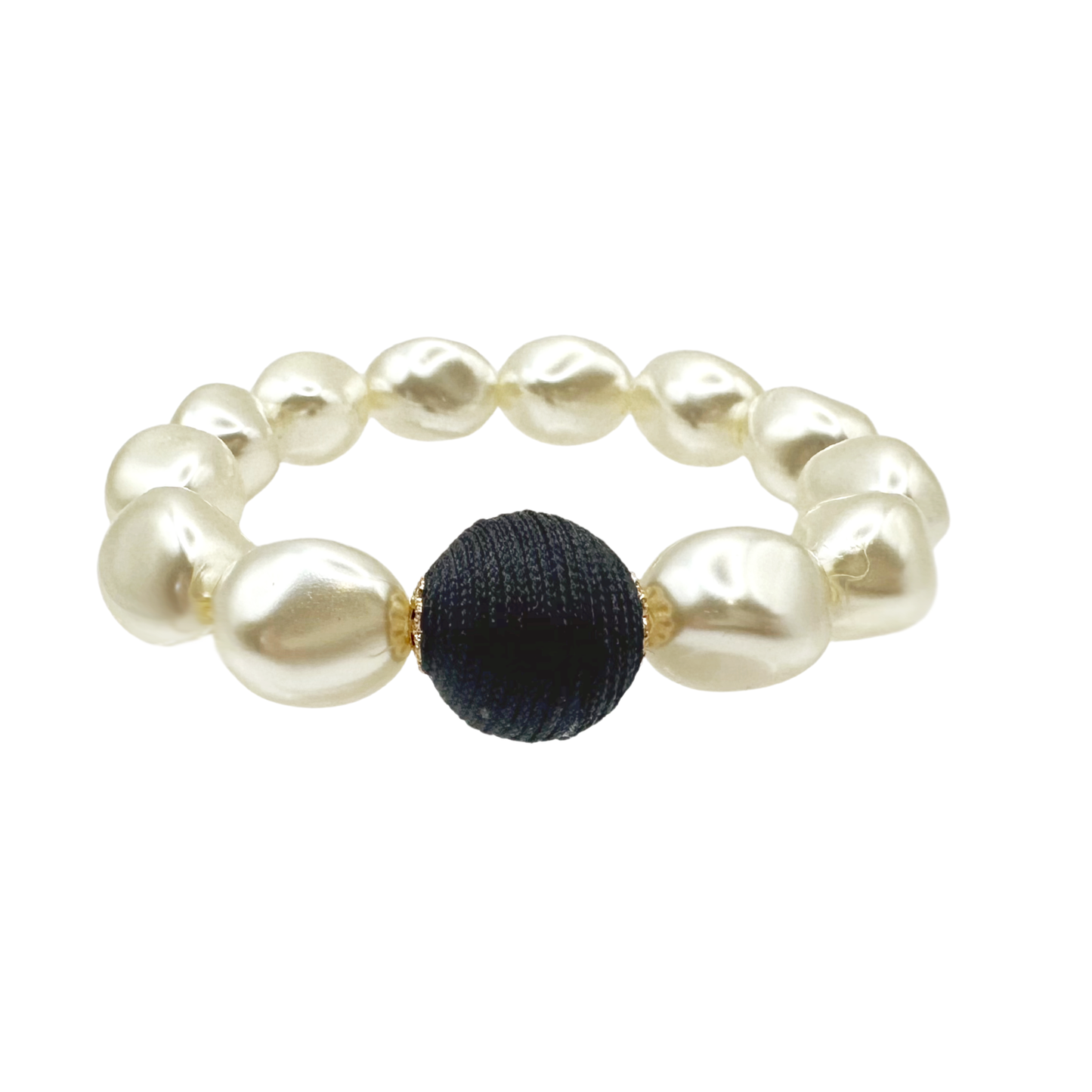 Bracelet – Pearl & Charm Stretch Bracelet with Caribbean-Inspired Color