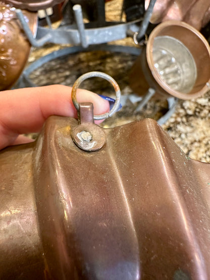 Vintage Fluted Round Copper Kitchen Mold