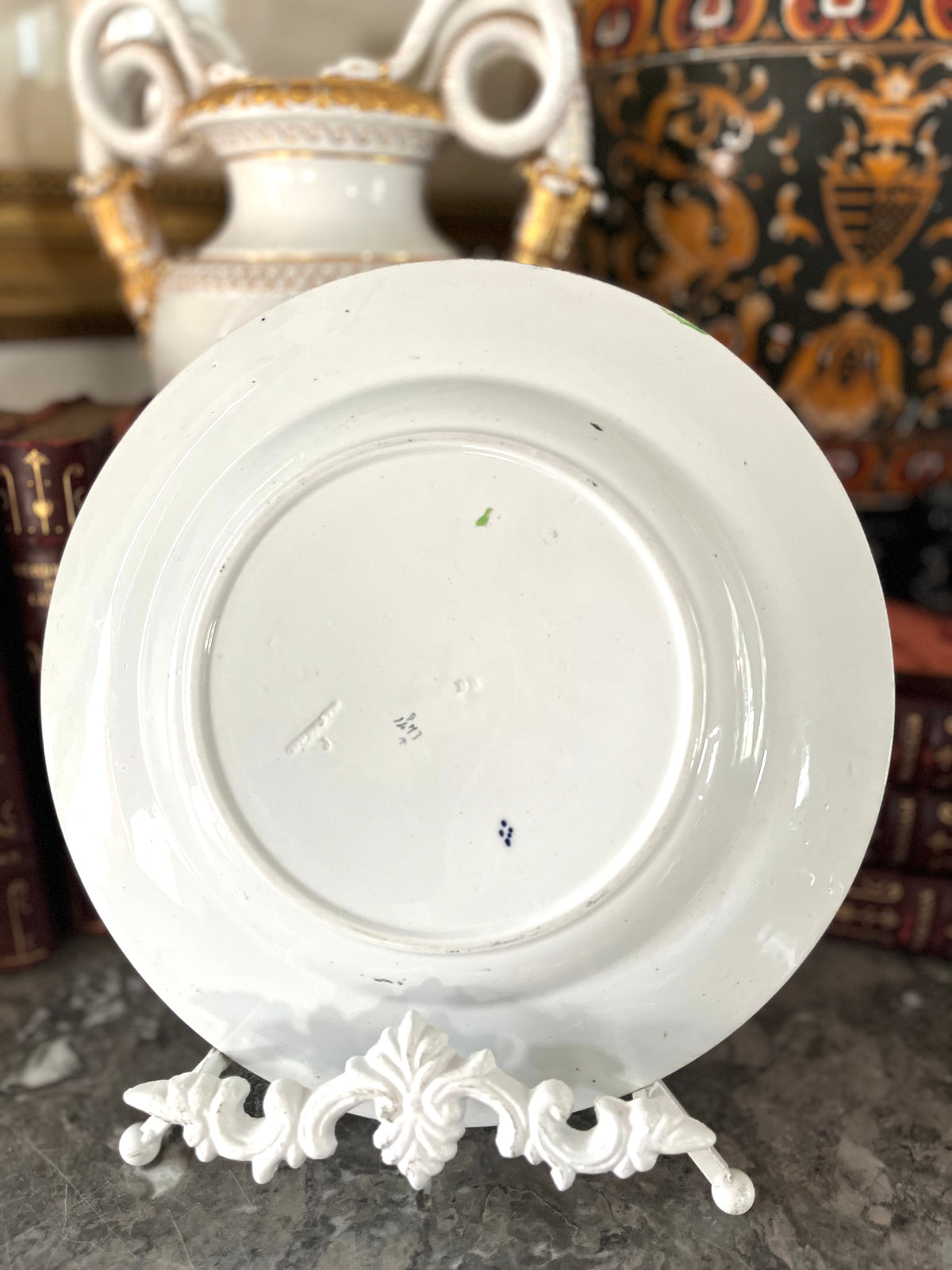 Live 09/15 Gorgeous Antique Ashworth / Vase And Table Pattern /Staffordshire Chinoiserie Plate With Swan