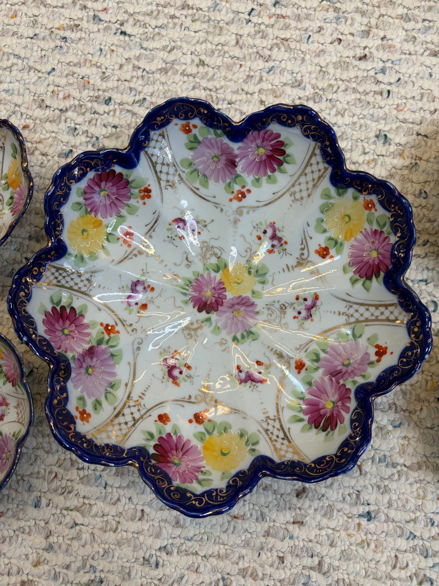 Stunning antique Nippon berry bowls set!