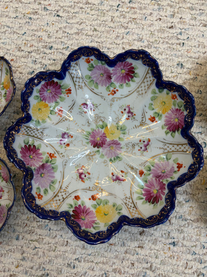 Stunning antique Nippon berry bowls set!