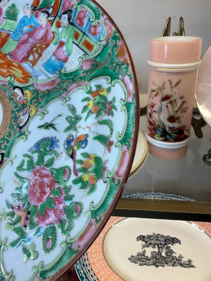 Antique Famille Rose plate! As is!