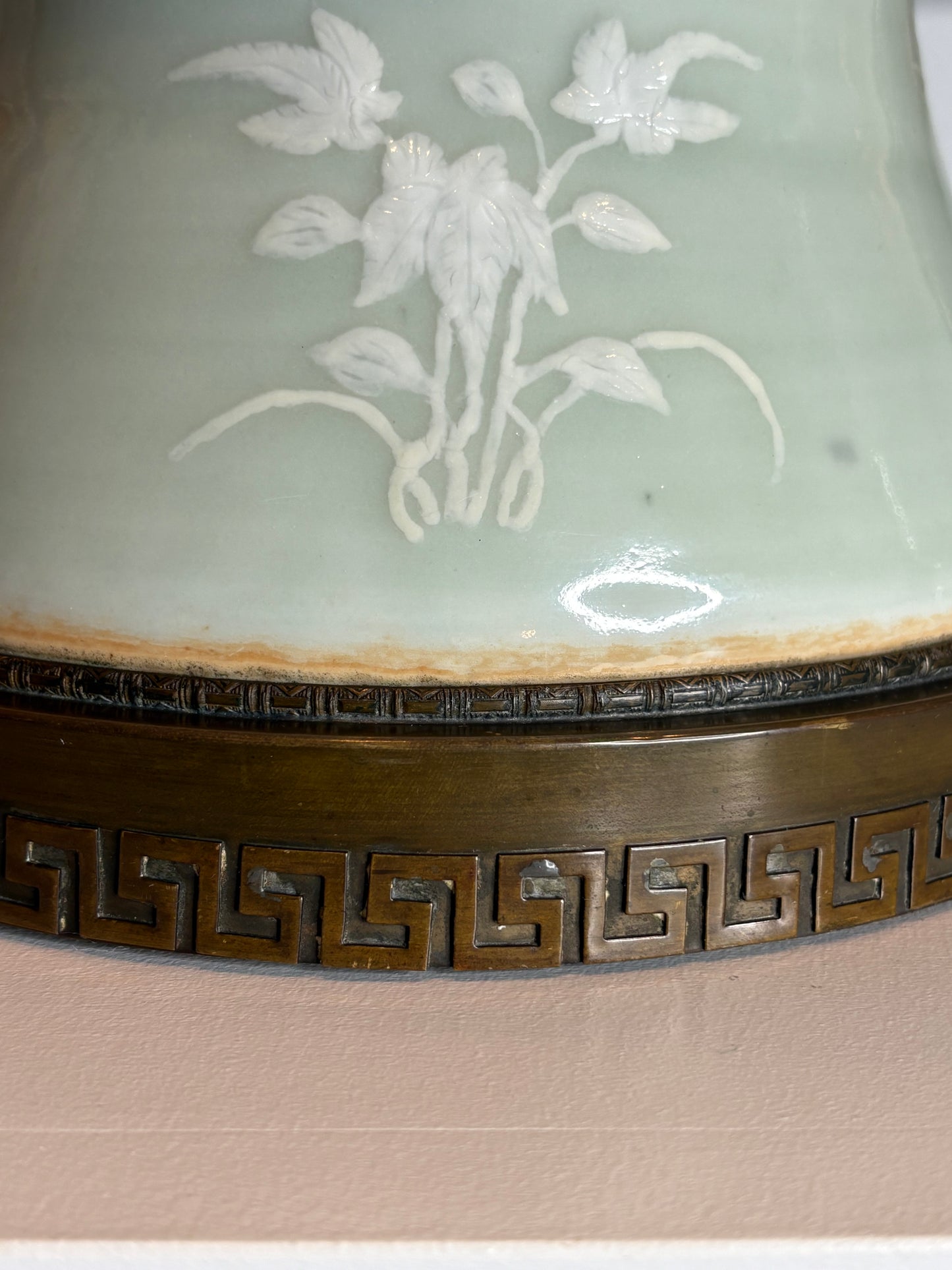 Pair of Exquisite Celadon Lamps