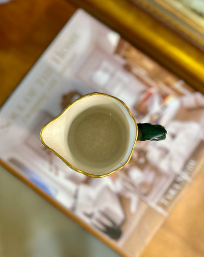 19th Century Antique Lebeau Porcelain Pitcher, Made in France, 7"