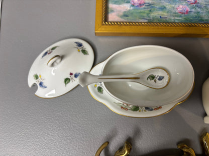 Sweetest Richard Ginori Italian condiment serving piece with matching spoon!