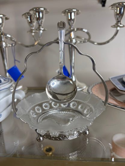 Lovely caviar serving dish with spoon!