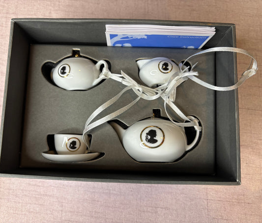 Wedgwood Tea-set ornaments in original box!