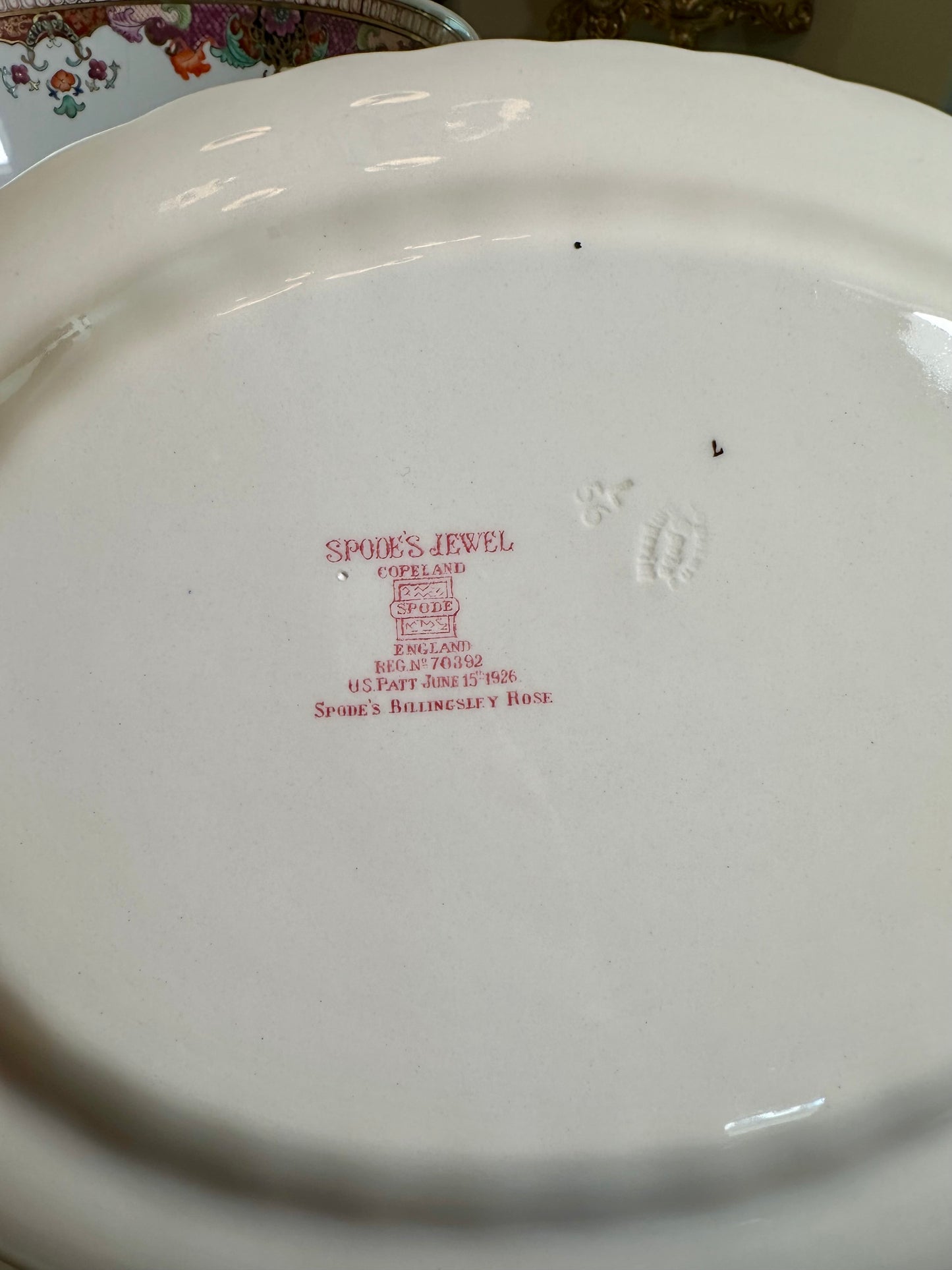 Vintage Copeland Spode “Billingsley Rose” Oval Serving Platter | Jewel Embossed English Floral China