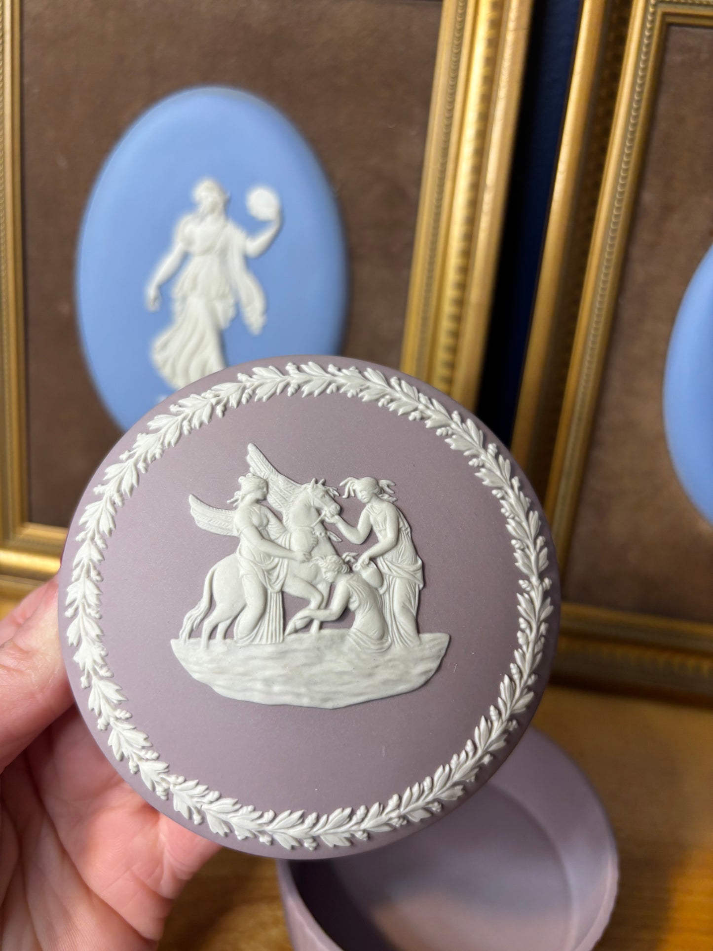 Wedgwood Jasperware Lilac  trinket box!