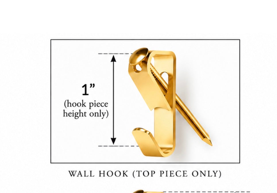 Shiny Brass/Gold Wall Mount For Plate Wall/ Plate Hanger | Fits Small 5.5” - 7.5”Diameter Plates