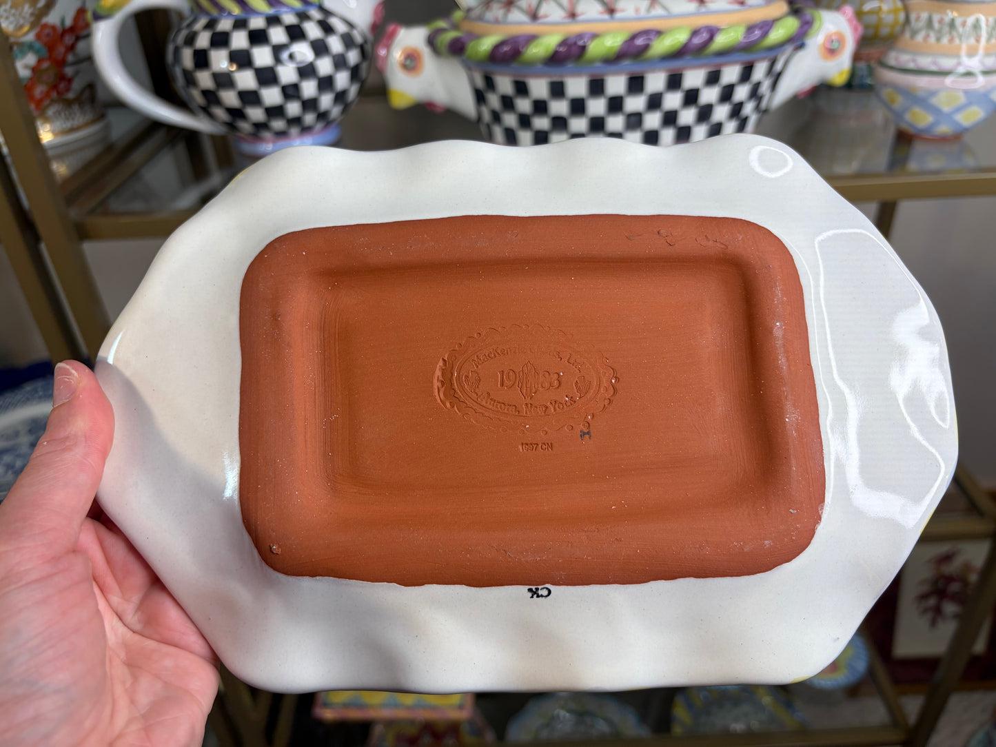Mackenzie-Childs butter dish!