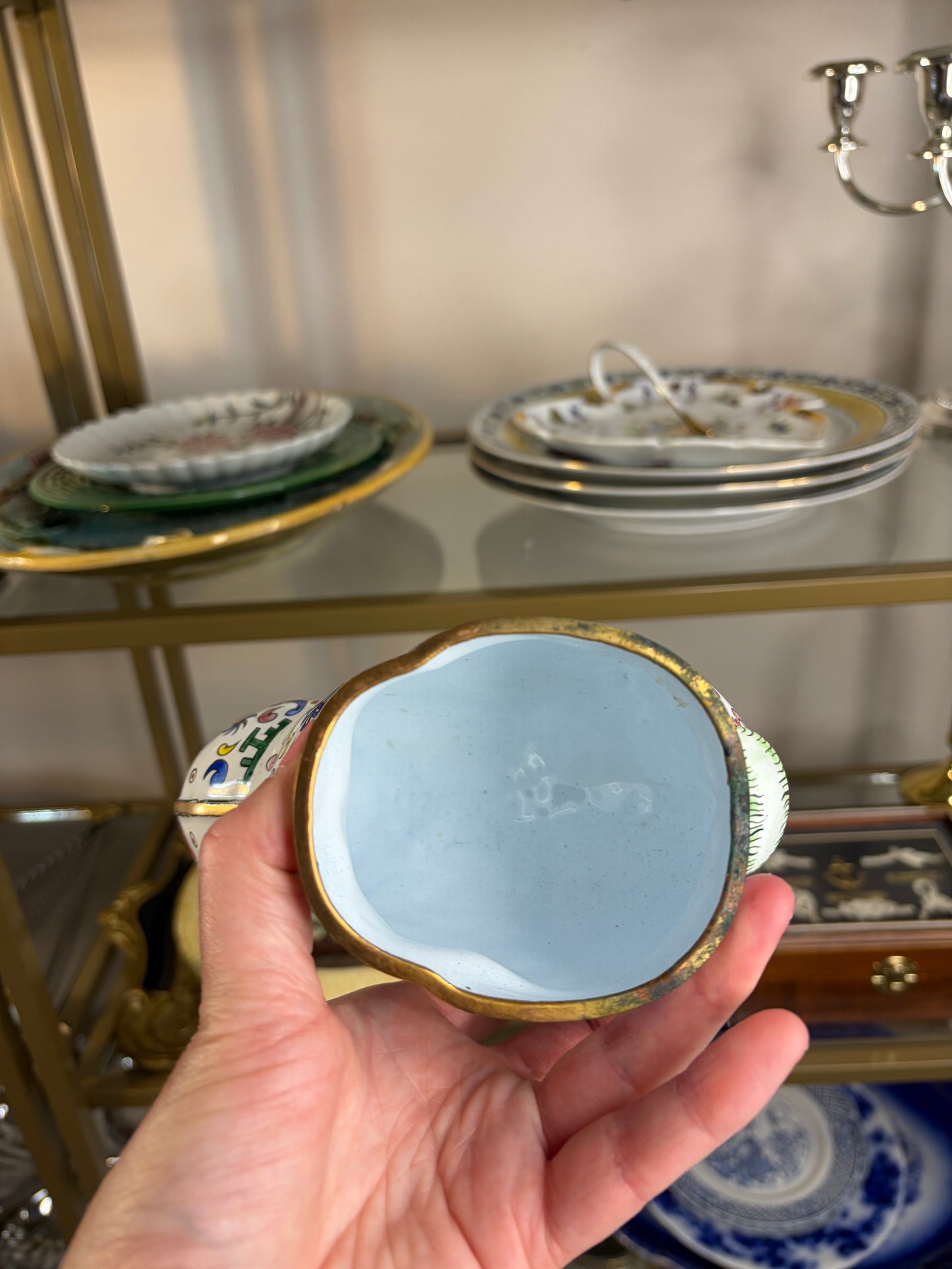Chinoiserie enamel bunny!