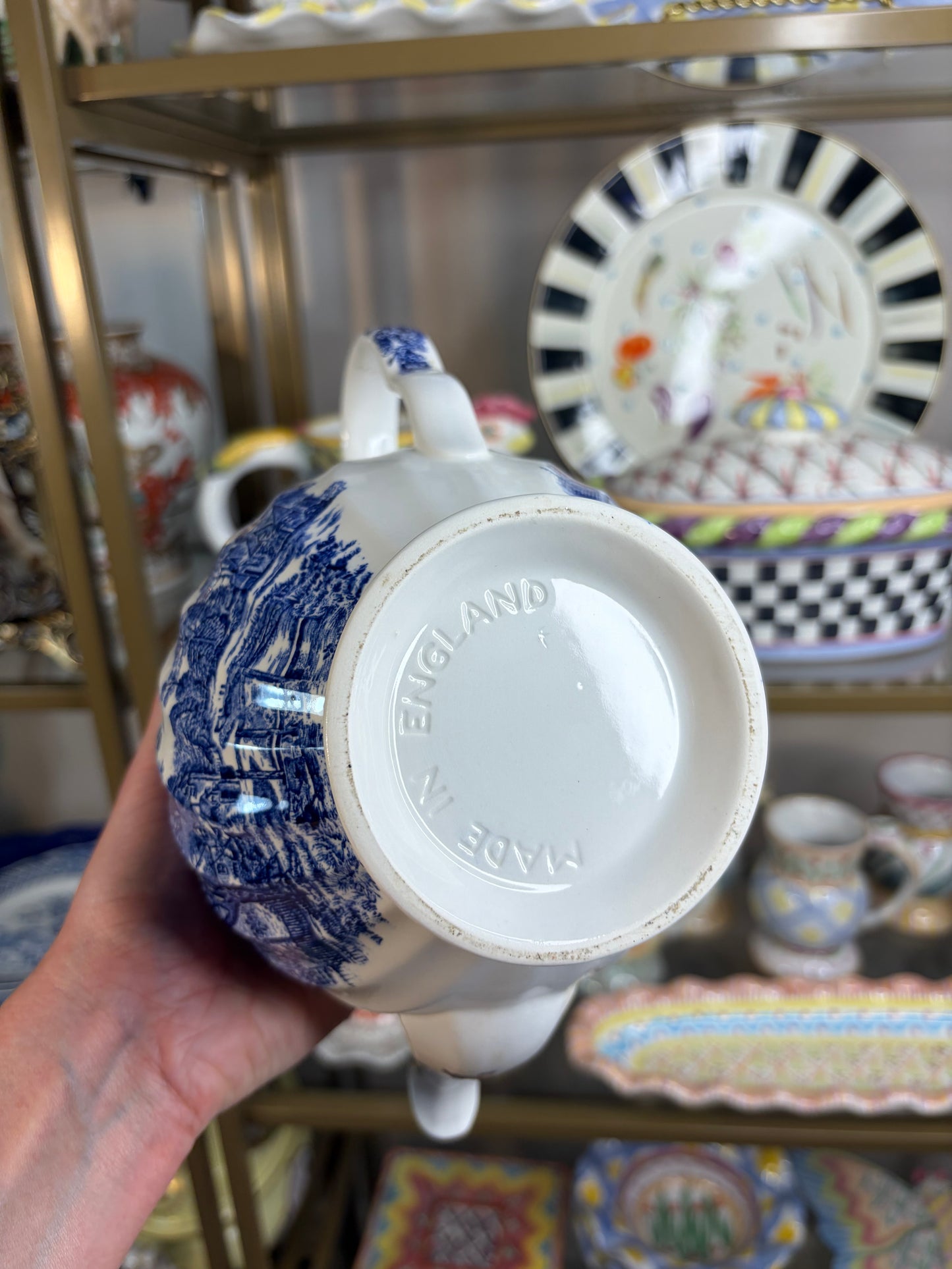 Lovely Johnson Bros. Cotswold Blue teapot!