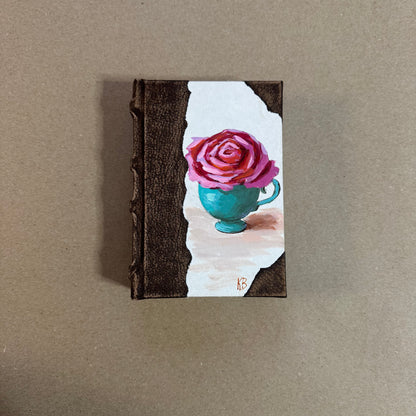 Reserved small 4x6 hand made journal hand painted by Kateryna Boykov