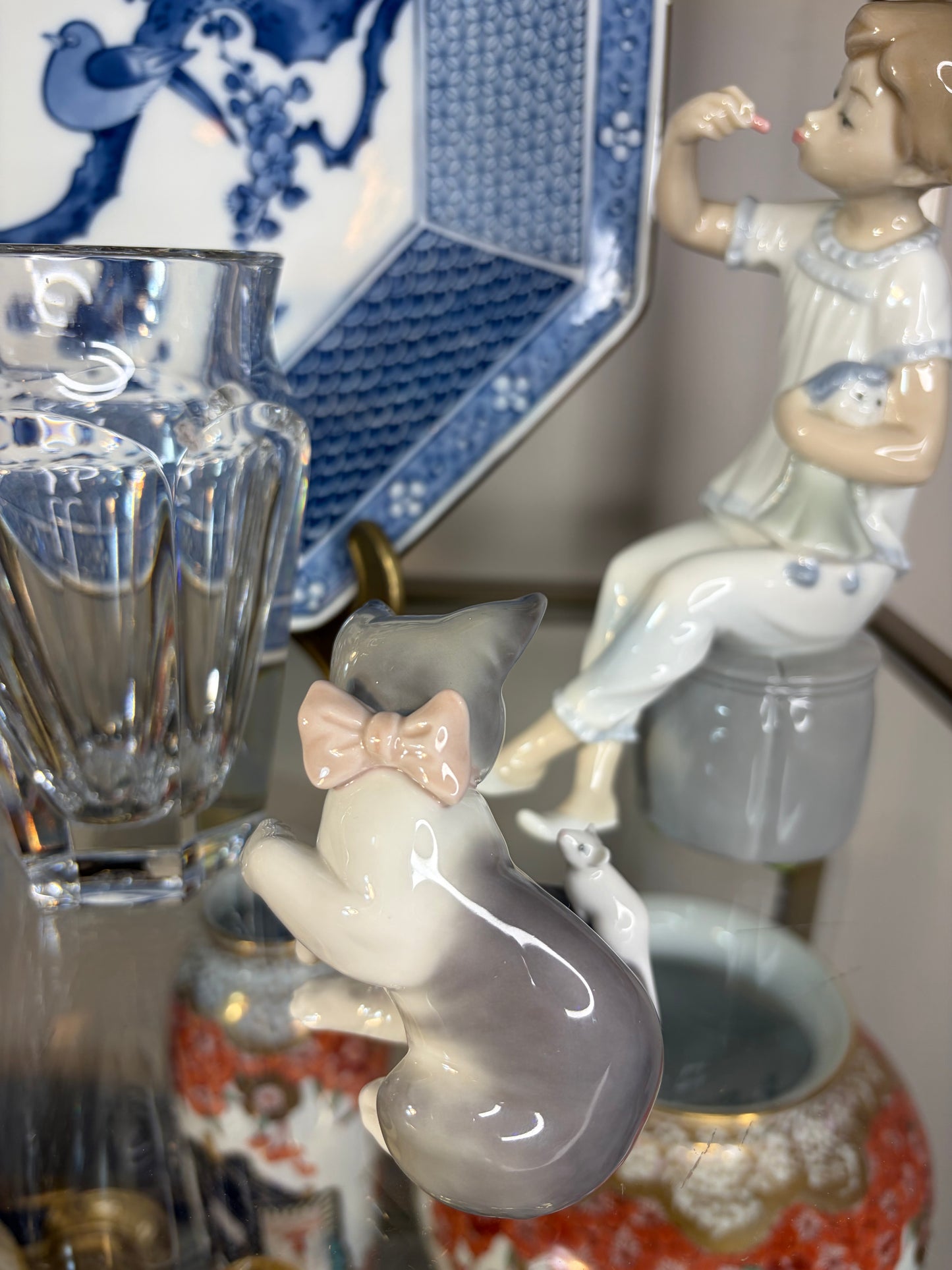 Lladro cat and mouse figurine!
