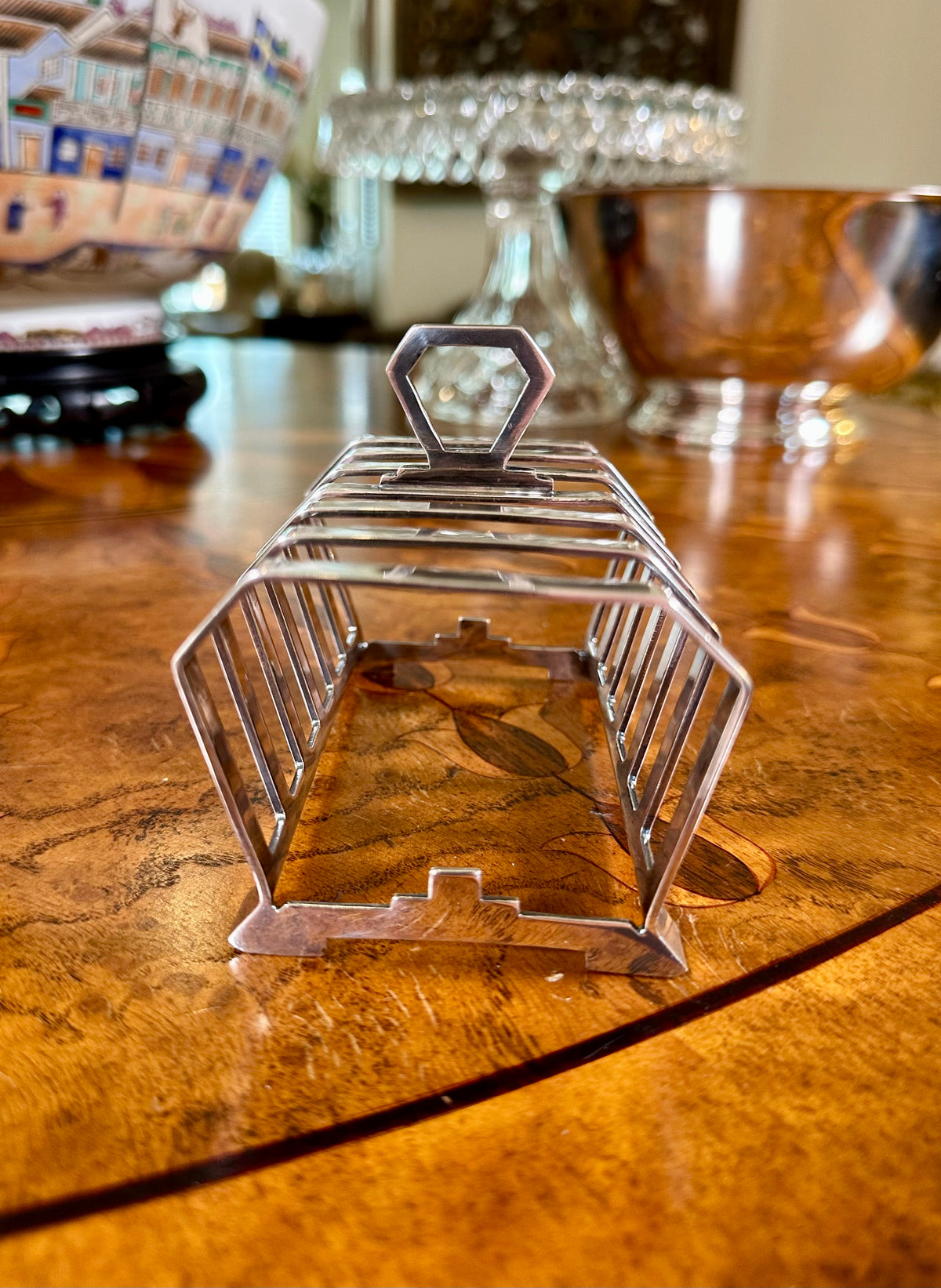 Antique Mappin & Webb Art Deco Silver-Plated Toast Rack | England, c. 1920s–1930s
