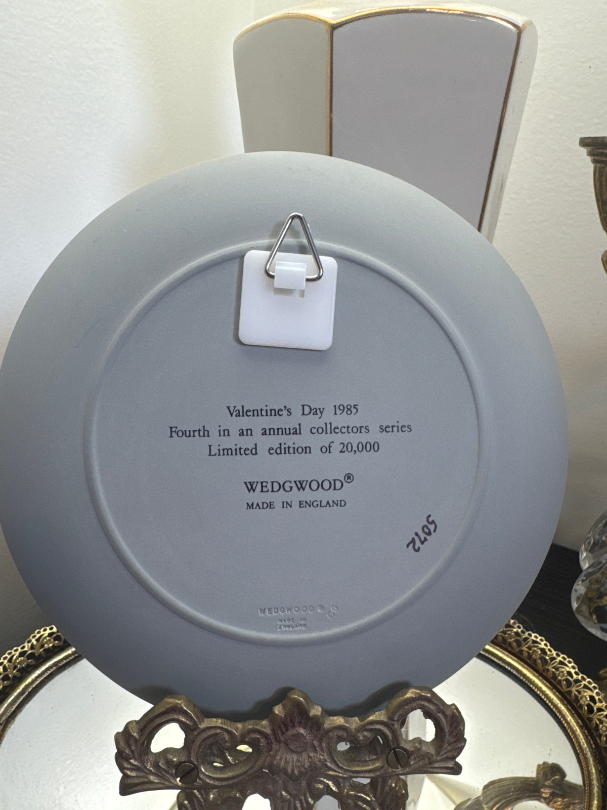 Wedgwood blue and pink  My Valentine plate 1985