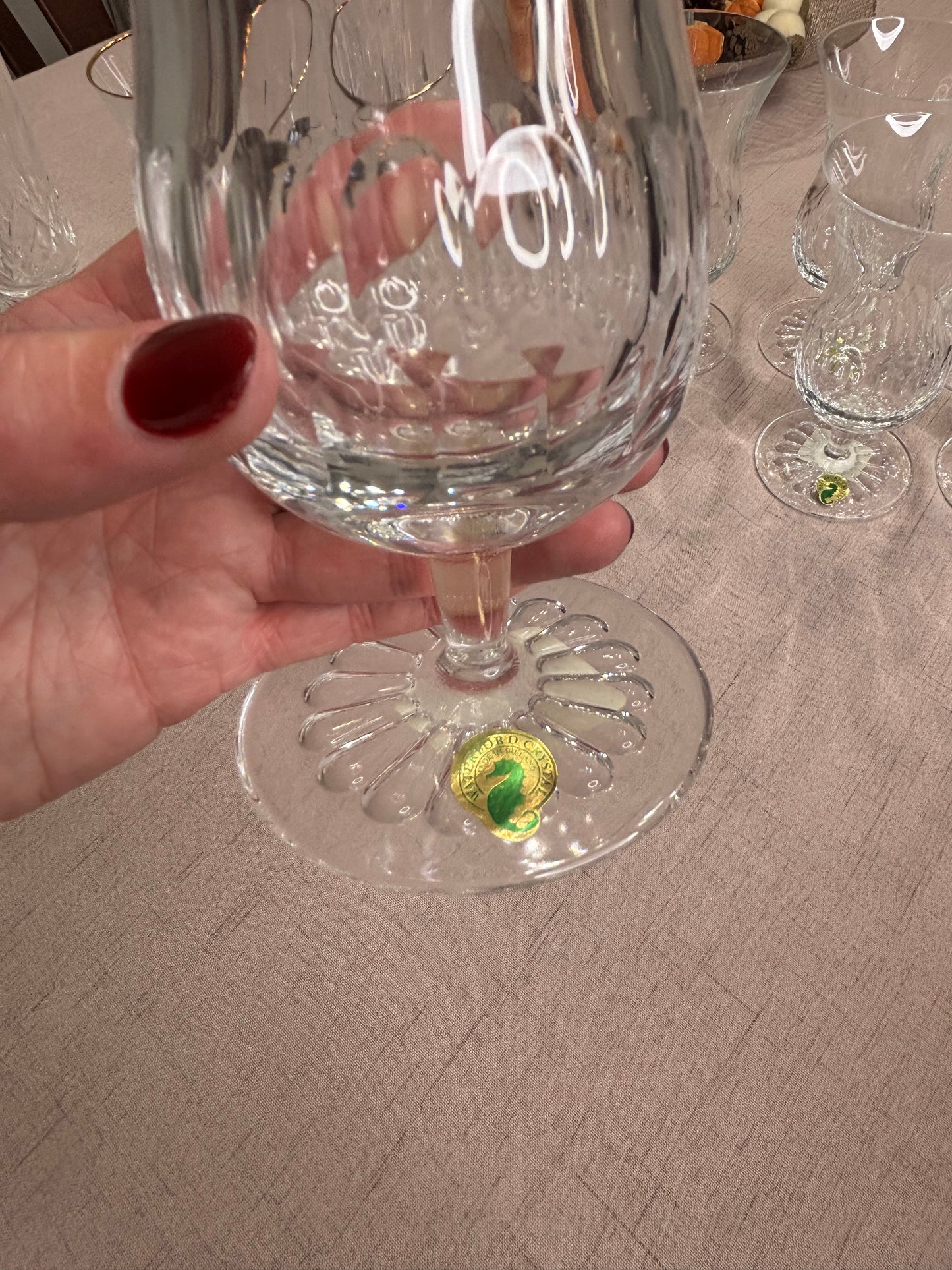 Stunning Waterford Presage Iced Tea/Water Glasses with original stickers! Set of 6!