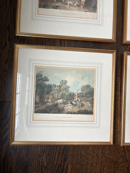 Set (4) Framed 19th century Lithographs