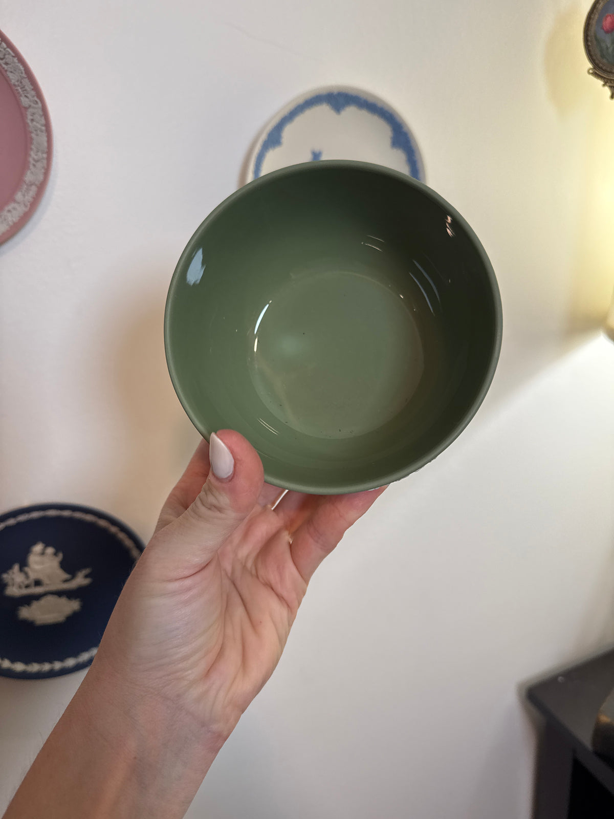 Wedgwood sage green rice bowl