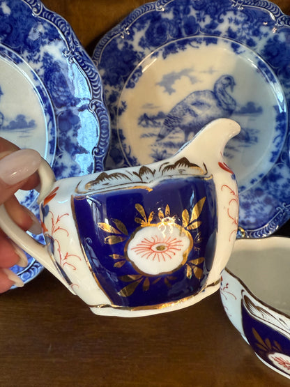 Early 19th Century Creamer & Open Sugar Set