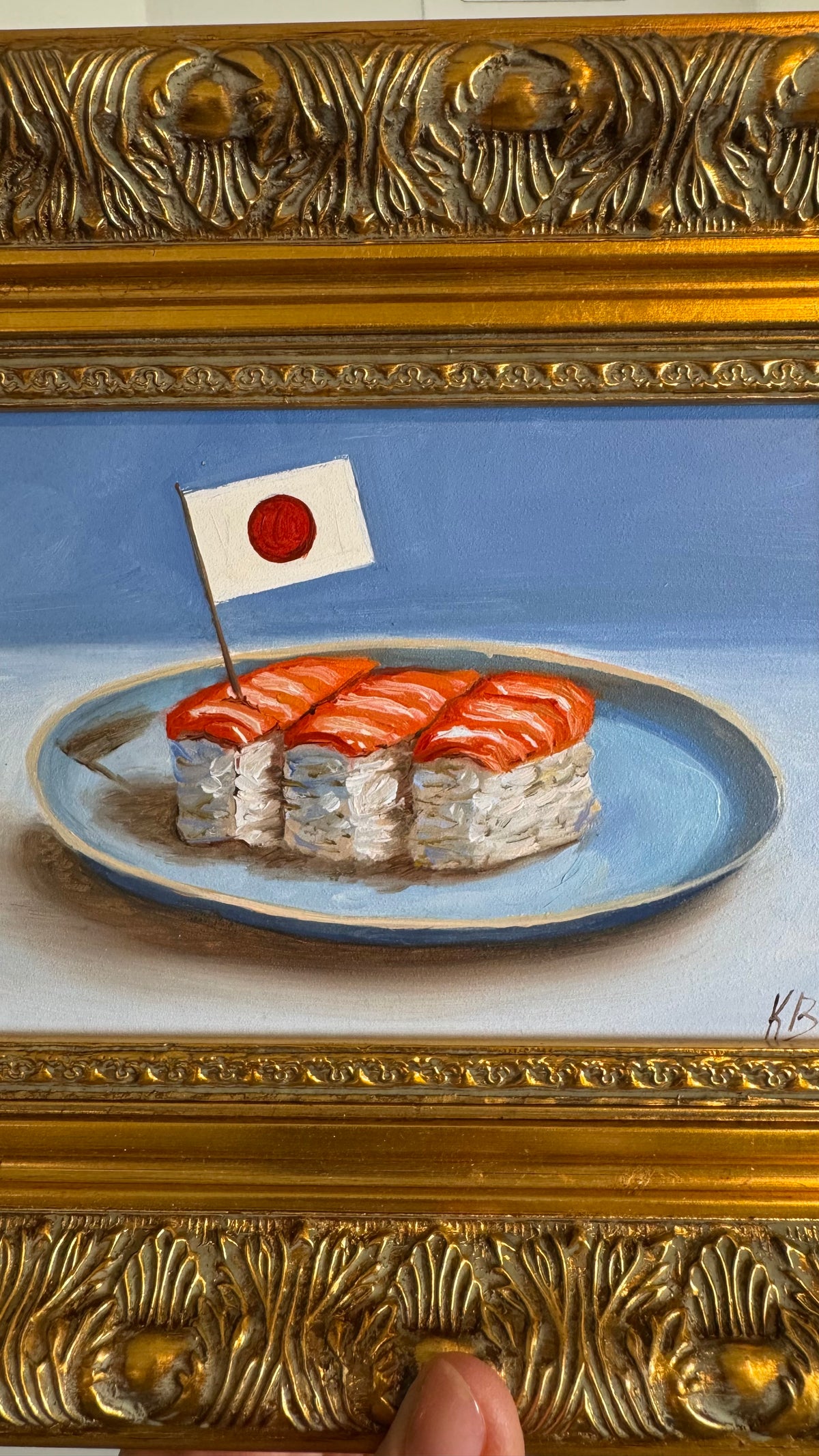 Reserved Sushi original oil painting