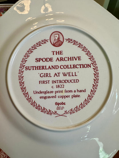 Spode Archive Sutherland Collection Red Transferware Octagonal Plates – Choice of 4 Scenic Designs, Sold Separately