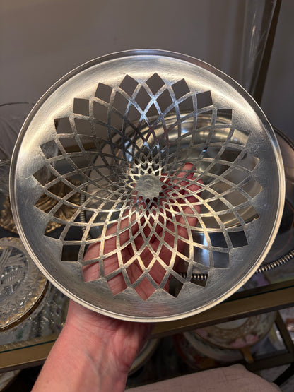 Lovely silver Rockford and Co. flower frog display!