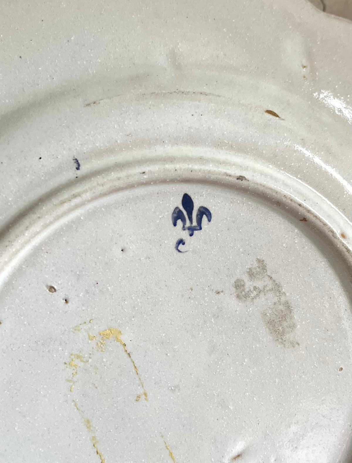 Live 09/29 Antique French Faience Royal Armorial Plate, Eagle & Fleurs-de-Lis, Ermine & Laurel, c. 1880–1920