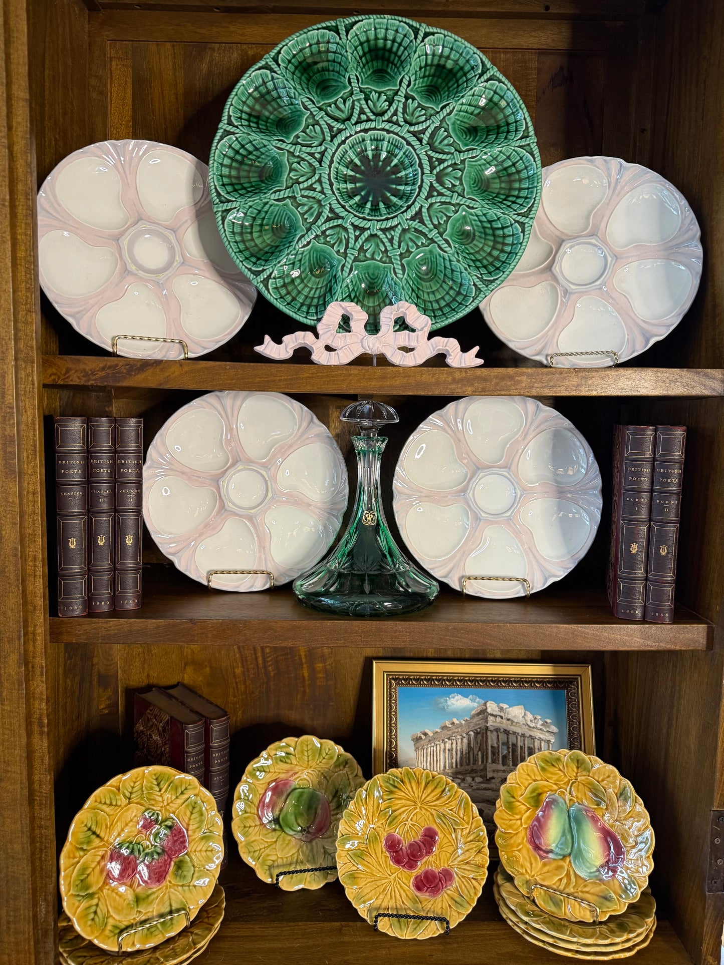 Live 12/2 for Nancy - Vintage Set of 12 PV French Fruit Plates