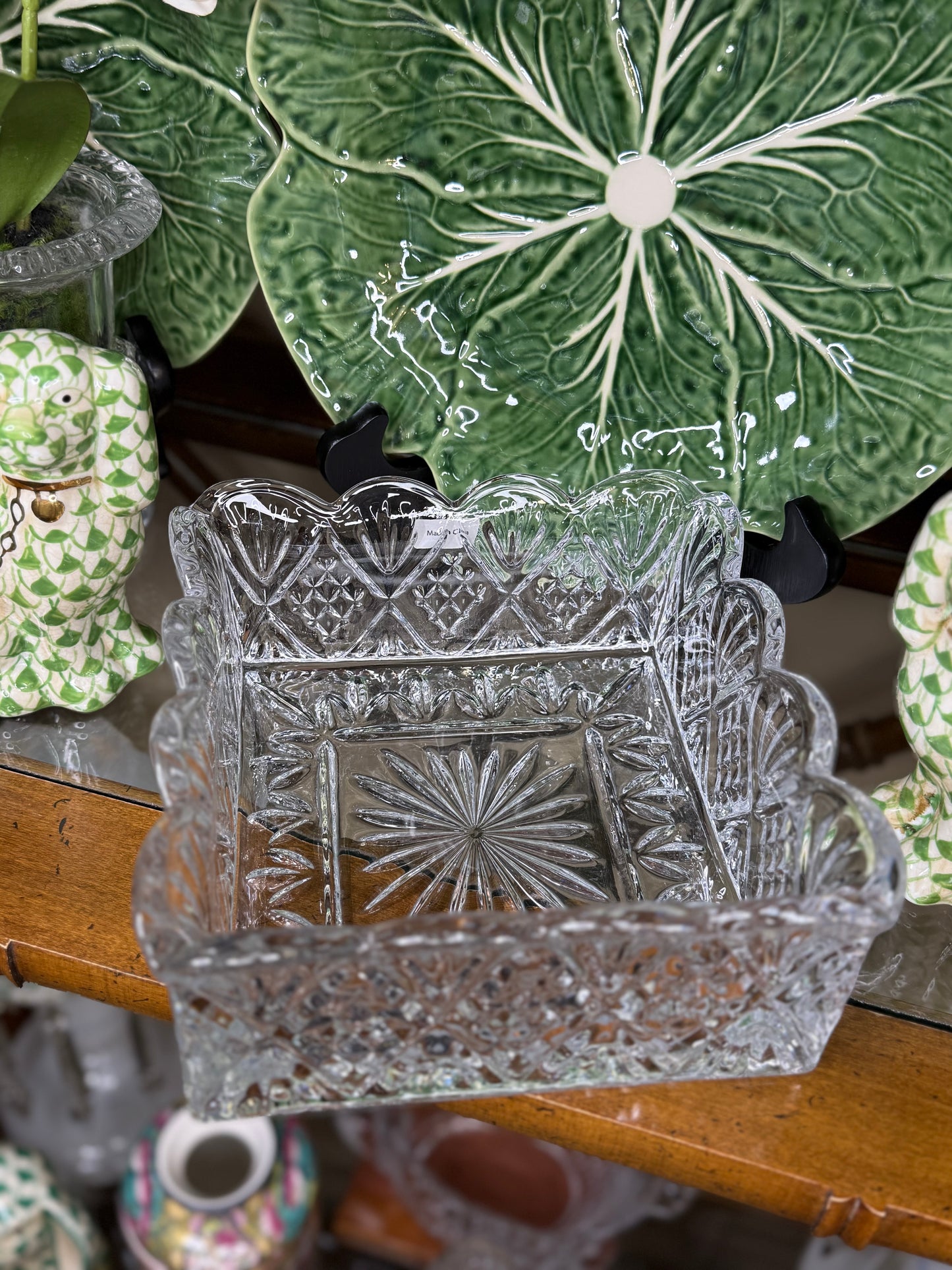 Crystal Napkin Holder – Cut Glass Unleaded Crystal Tabletop Accent