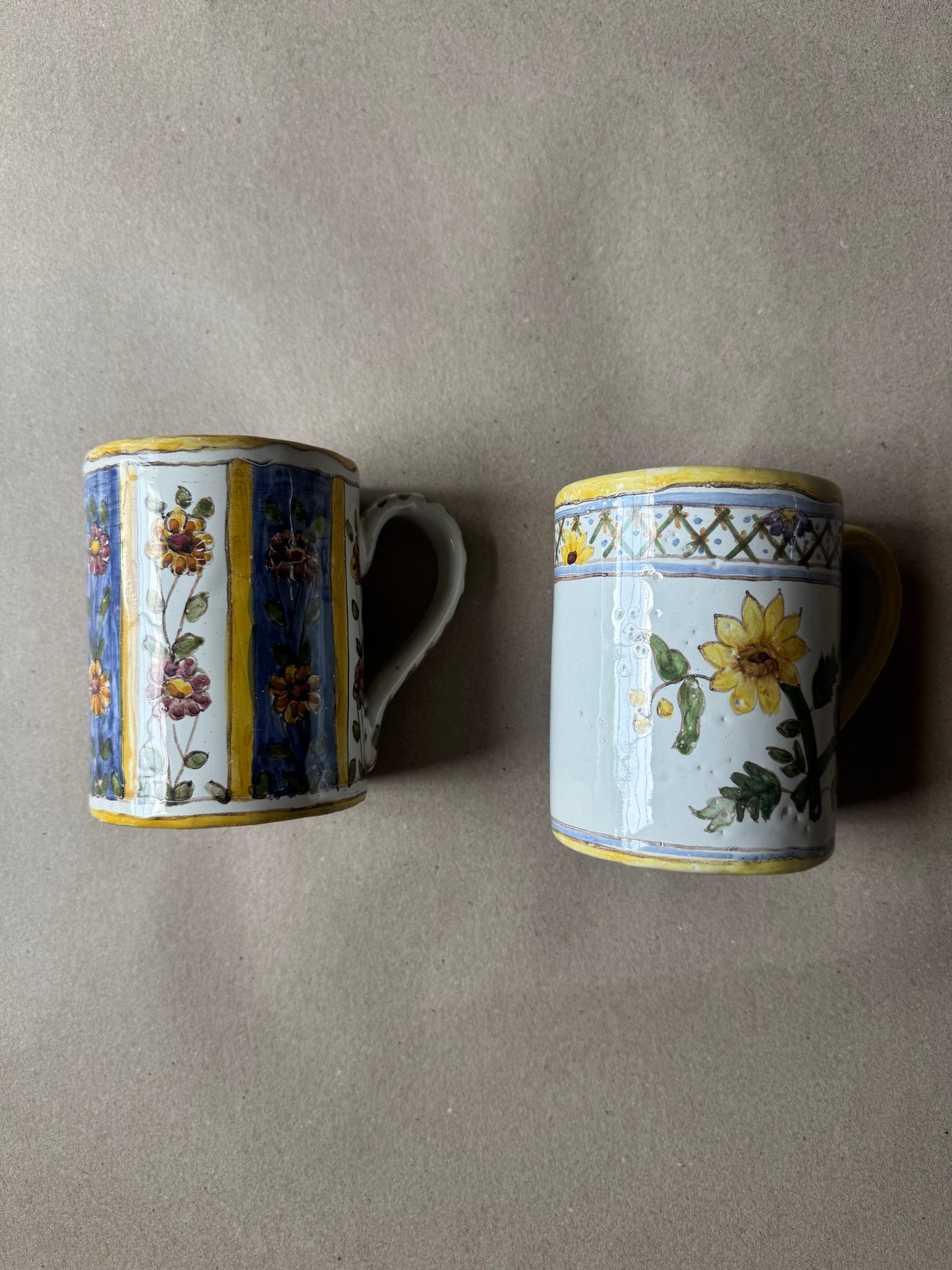 Hand-Painted Portuguese Ceramic Mug – F.F. Marques, Alcobaça