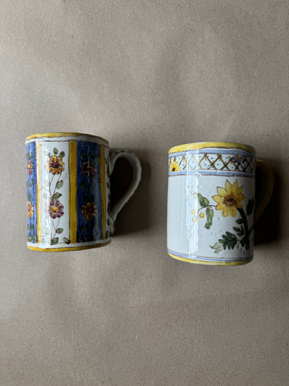 Hand-Painted Portuguese Ceramic Mug – F.F. Marques, Alcobaça