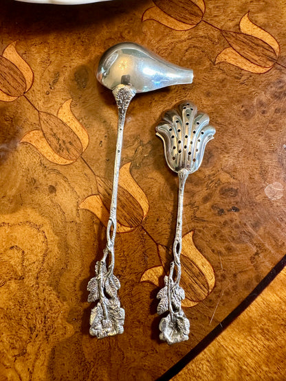 Antique Swedish 830 Silver Dessert Service, 2-piece Set, Early 20th Century, Stockholm