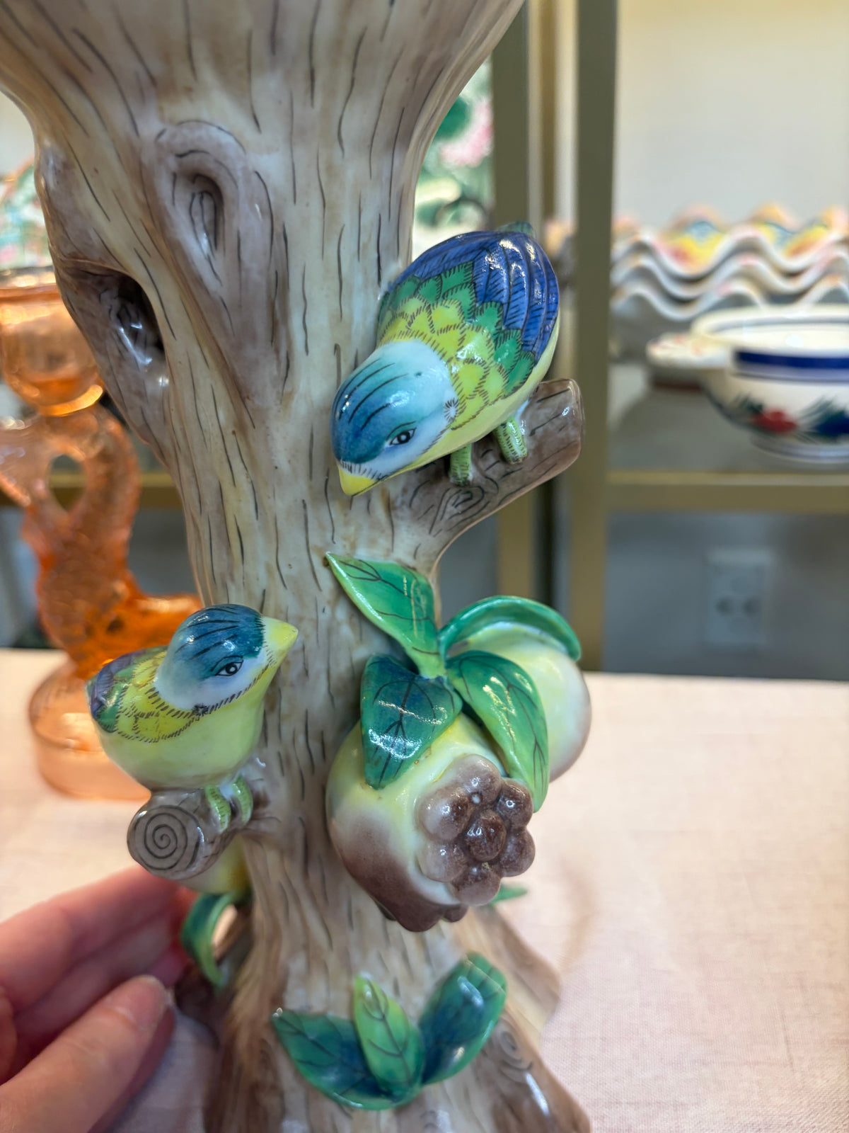 Lovely bird candleholder!