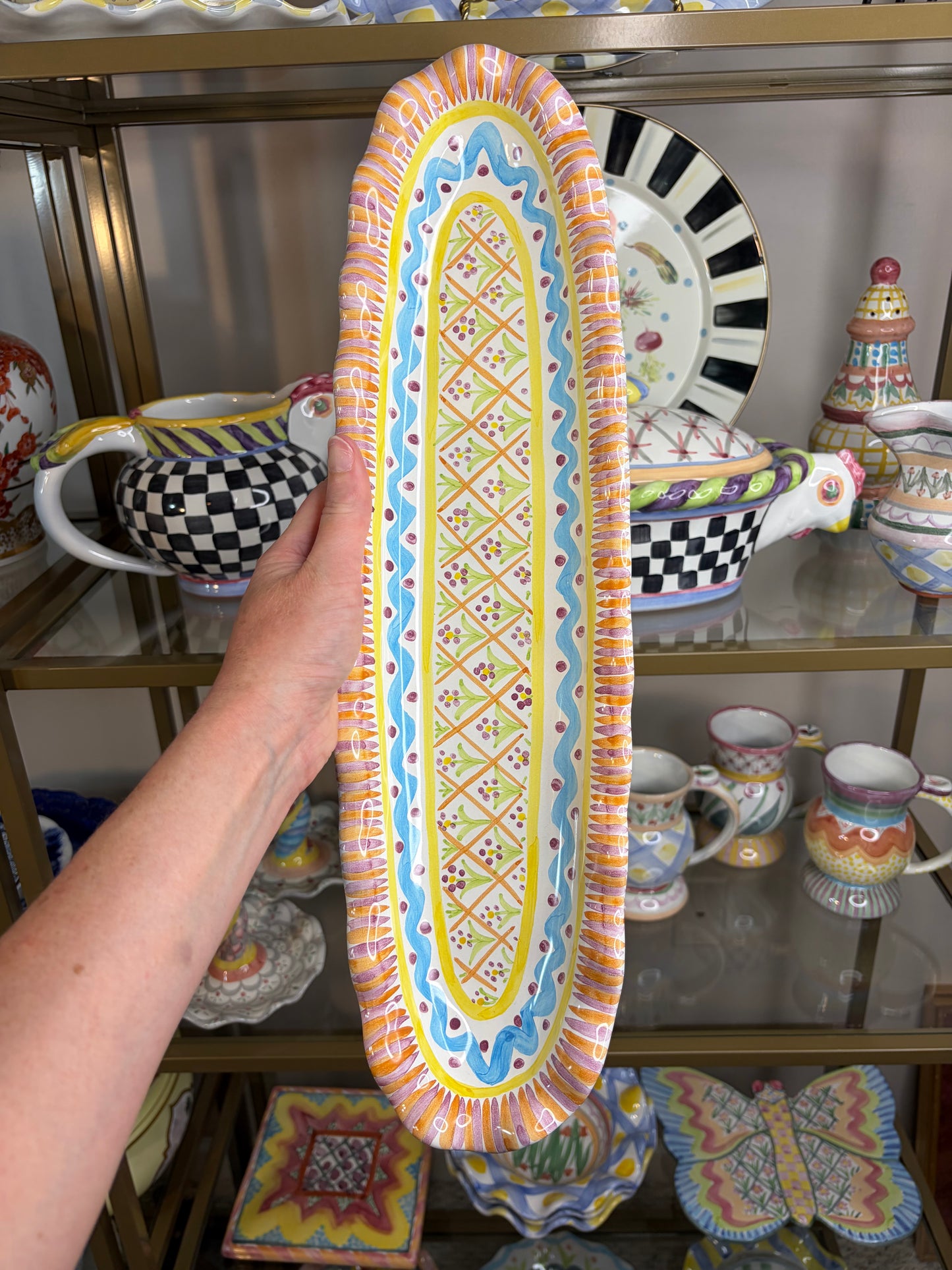 Mackenzie-Childs Summer Frock 18” Hors d’Oeyvre tray!