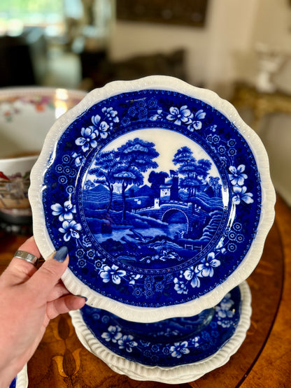 Vintage Copeland Spode Tower Blue Luncheon Plate | 1927–1928