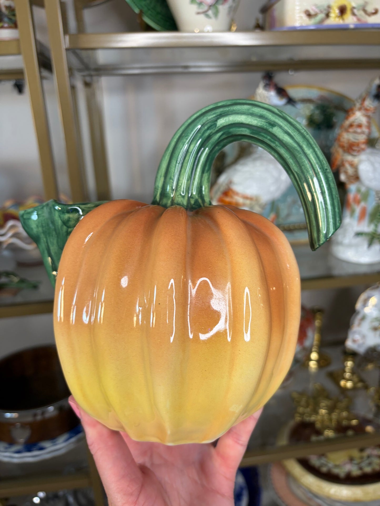 RESERVED- DRCASEY - Mottahedeh pumpkin pitcher!
