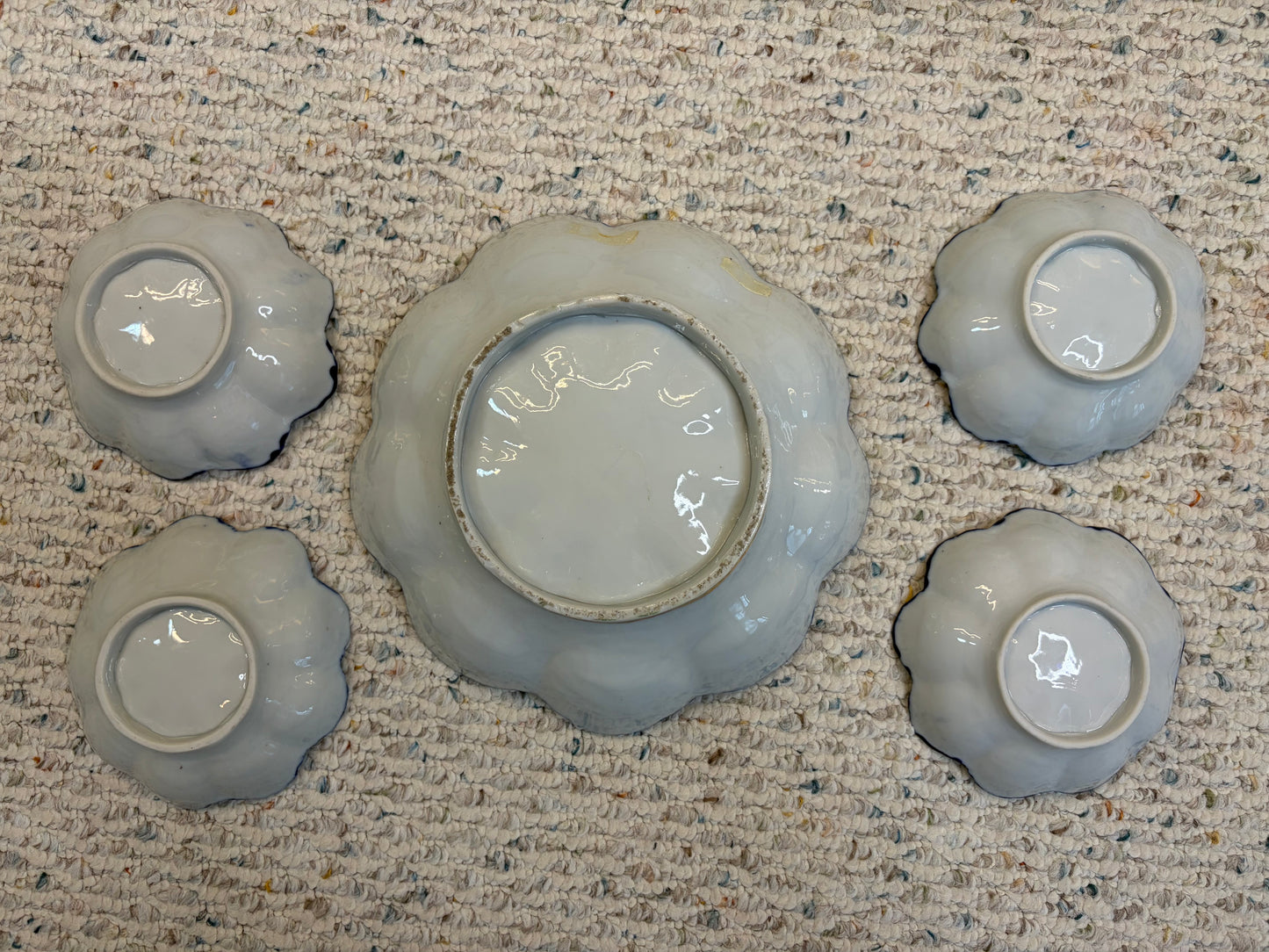 Stunning antique Nippon berry bowls set!