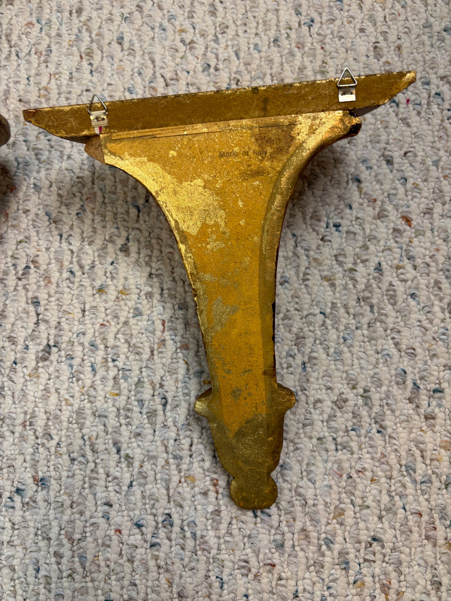 Gorgeous Italian Gilt Sconces Pair!