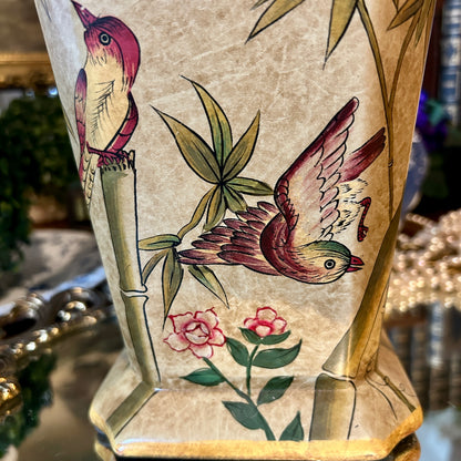Lovely bird and botanical vase 11 hi